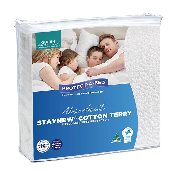 Staynew Cotton Terry Waterproof Mattress Protector - Image 3