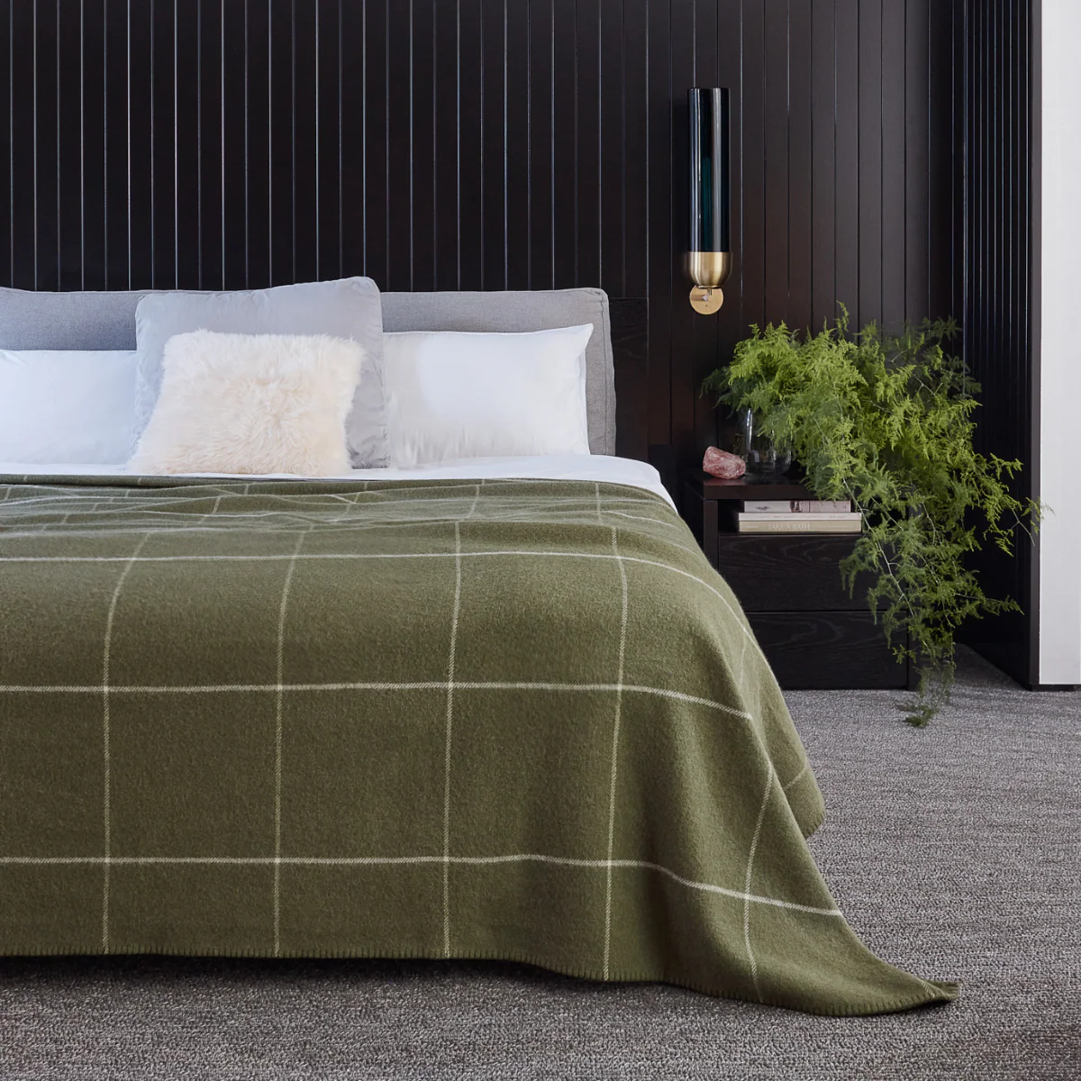 Fine Merino Wool Blanket Check - Image 11