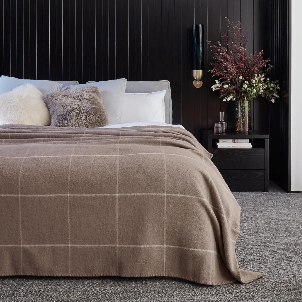 Fine Merino Wool Blanket Check - Image 7