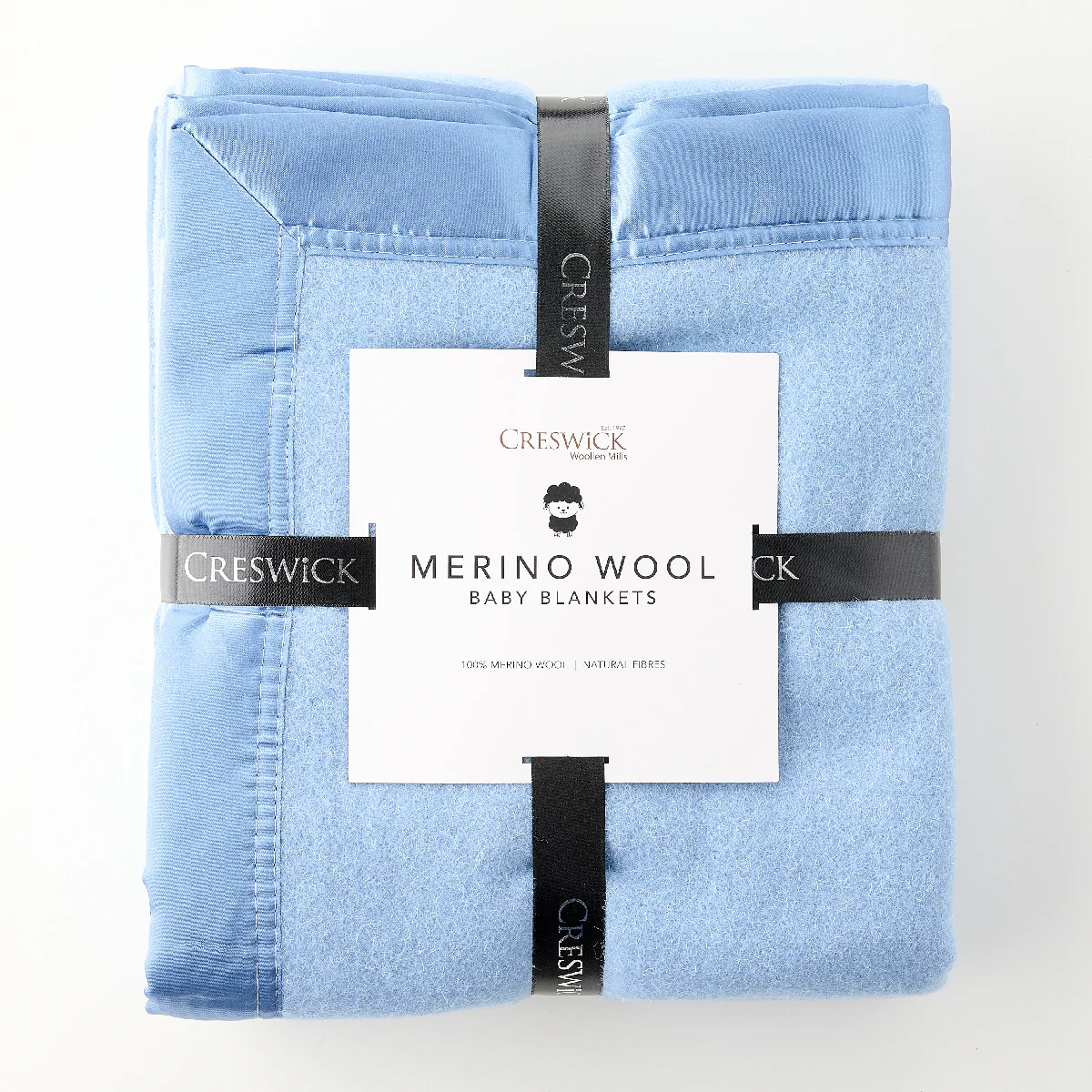 Fine Merino Wool Baby Blanket Satin B - Image 5