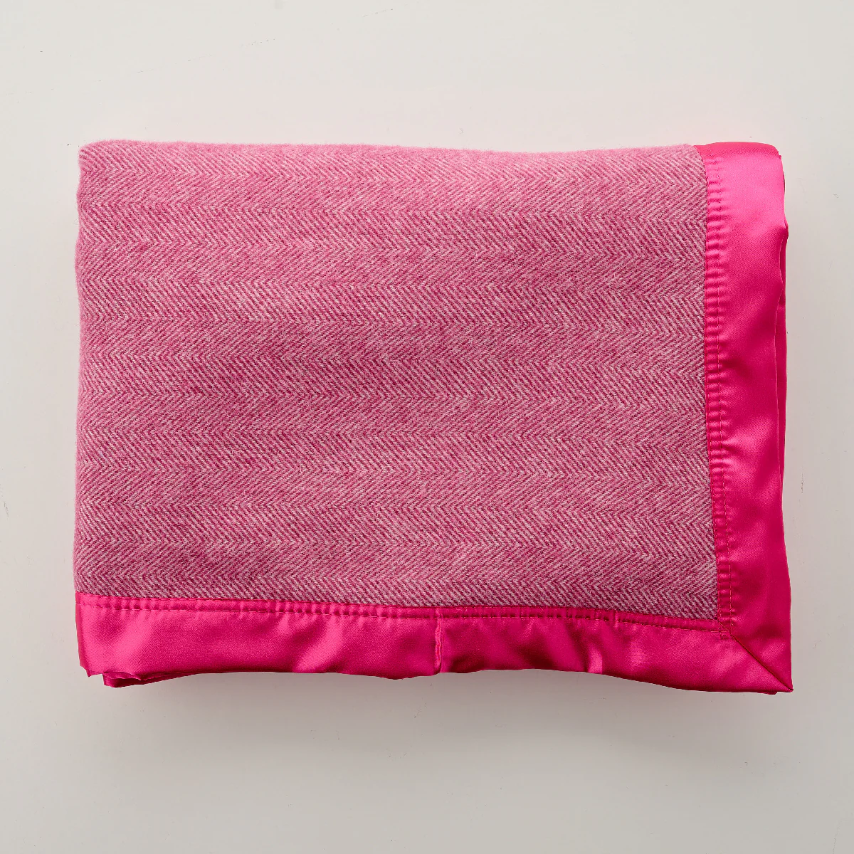 Wool Alpaca Satin Baby Blanket Herringbone B - Image 4