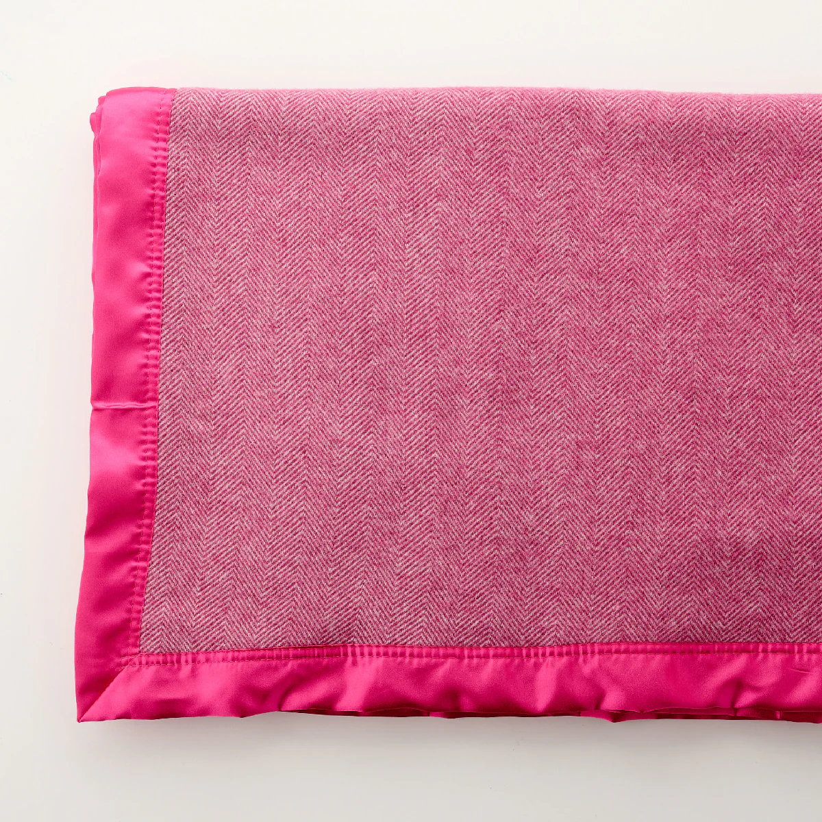 Wool Alpaca Satin Baby Blanket Herringbone B - Image 5