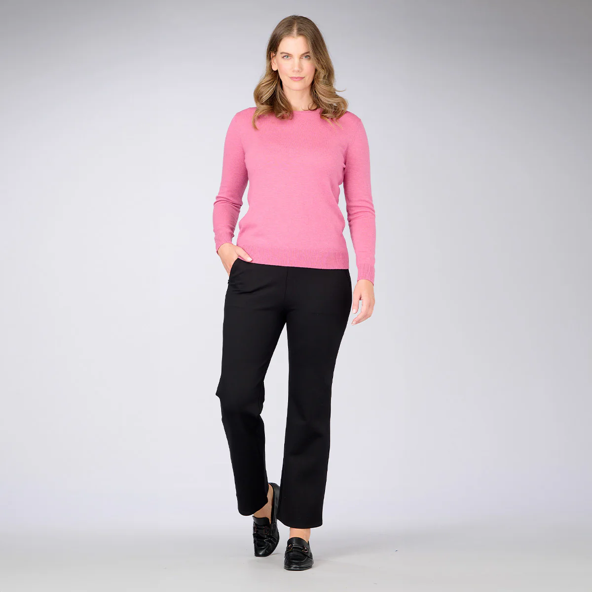 Wool Cashmere Crew Neck Sweater - Image 6