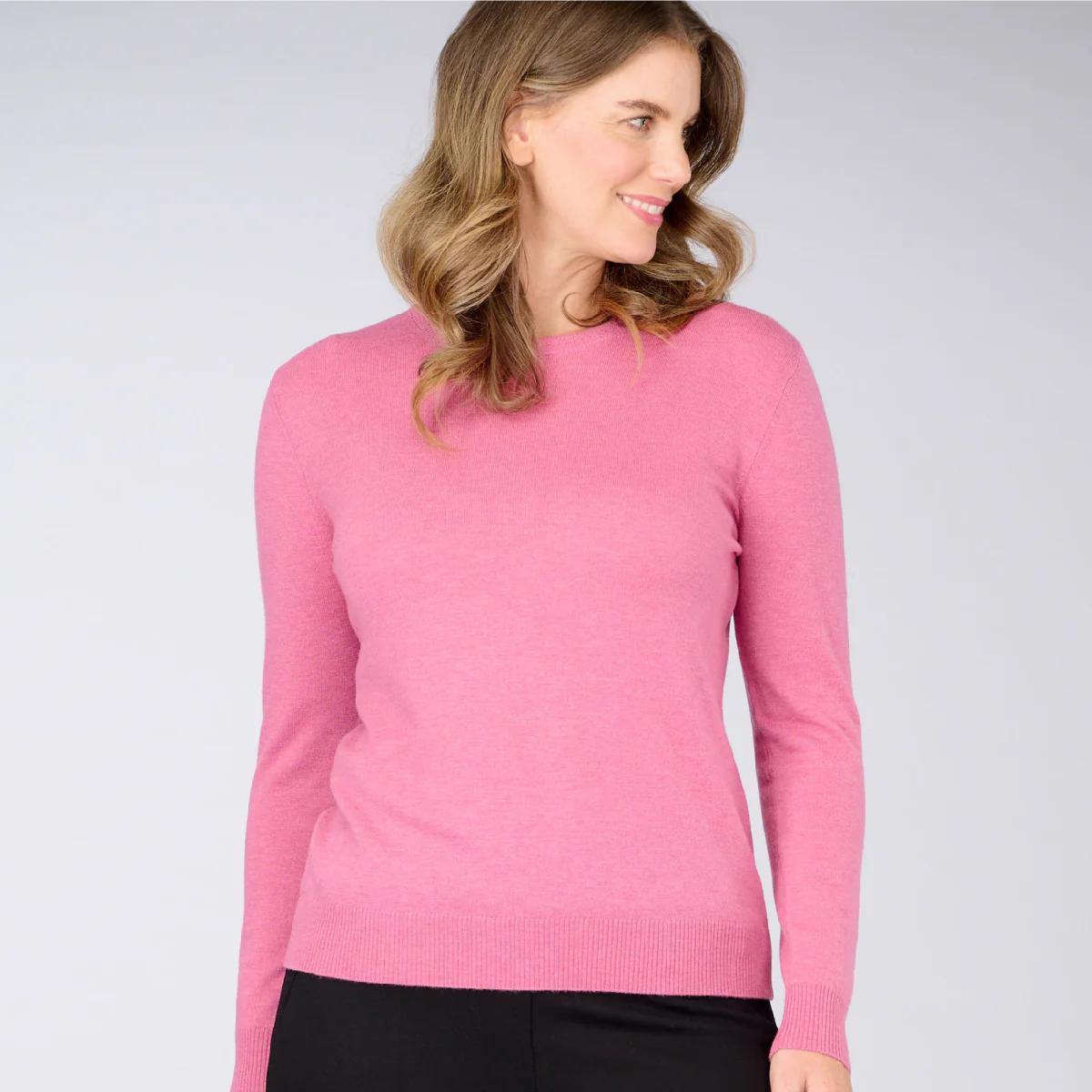 Wool Cashmere Crew Neck Sweater - Image 8